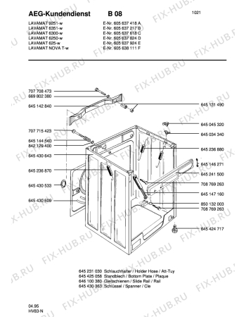 Взрыв-схема стиральной машины Aeg LAV6300 SENS. - Схема узла Housing 001